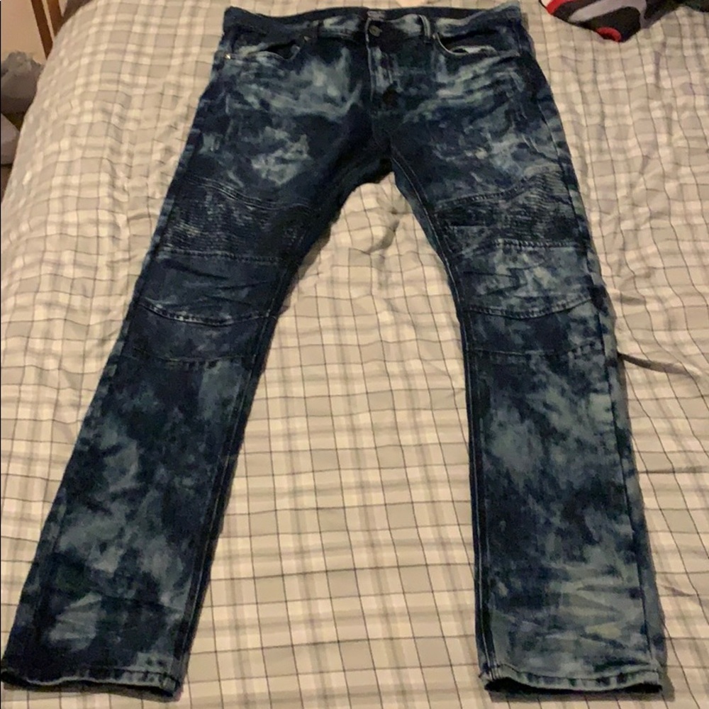Men's True Luck Kimball Moto Slim-Fit Jeans